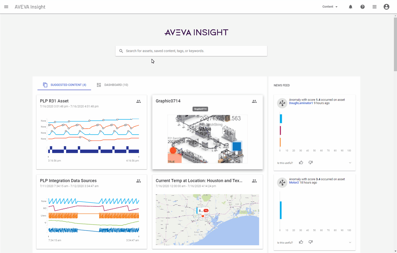 Fresh new interface for our industrial operations cloud-platform, AVEVA Insight