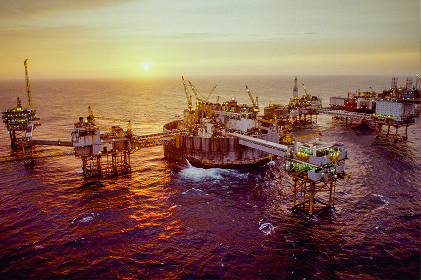 North Sea oil platform
