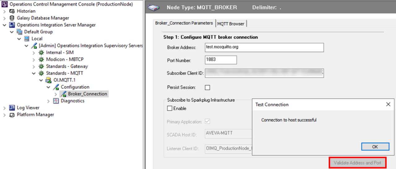Set up the MQTT Communication Driver