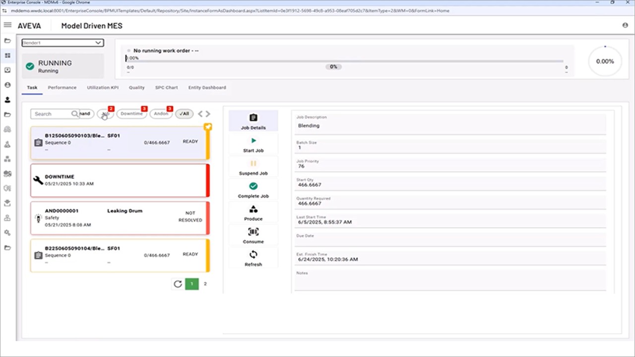 Real-time production control