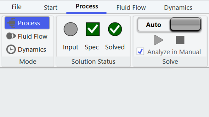 Steady state and dynamic simulation modes